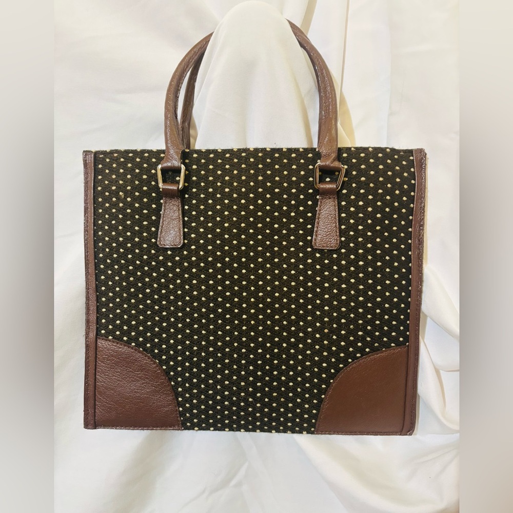 Polka dot 60s 70s style envelope satchel Bag career inspired purse